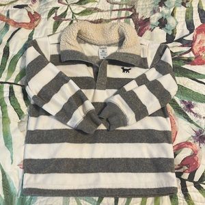 Fleece striped sweater